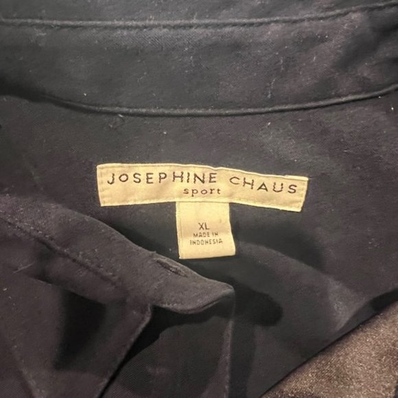 Josephine Chaus Sport Navy long Sleeve Button Down Jacket Size XL - Picture 9 of 9